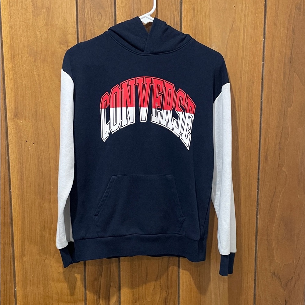 Converse Men's Navy, Red, and White Hoodie